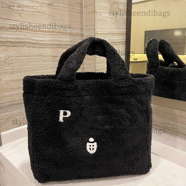 

stylisheendibags totes designers terry fabric tote bag fashion women handbags soft furry bags stylish luxury shopping totes bag letter print