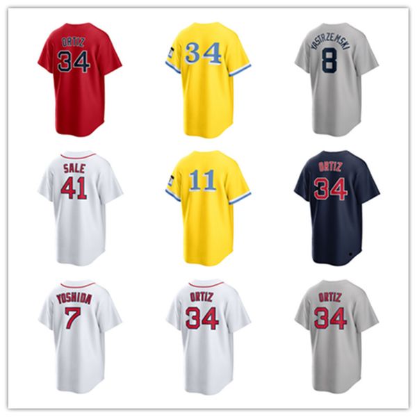 

boston red custom sox jersey 7 masataka yoshida 8 carl yastrzemski 41 chris sale 28 martinez 45 pedro martinez 10 trevor story 57 joely rodr, Blue;black