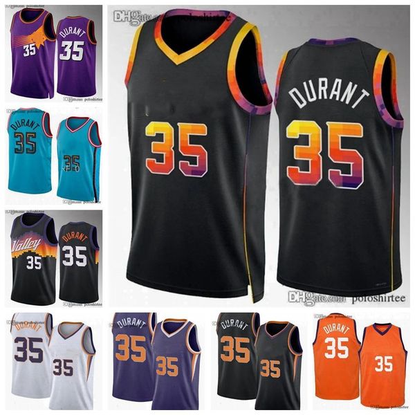 

custom kevin durant basketball jerseys 35 kd suns jersey 2022 2023 city versions black blue white orange men women youth kid jersey
