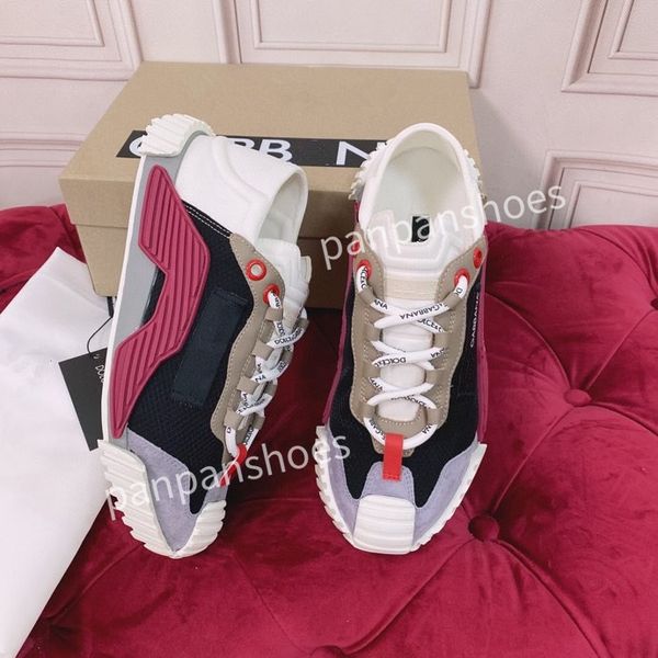 

2023new brand casual shoes women men designer leather lace-up sneaker fashion lady flat running letters shoes platform gym sneakers, Black