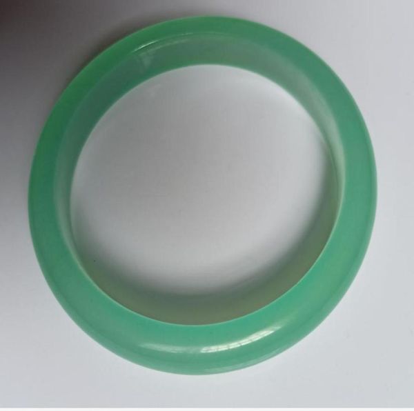 

5662mm natural light green handmade jade bracelet0123454079867, Black