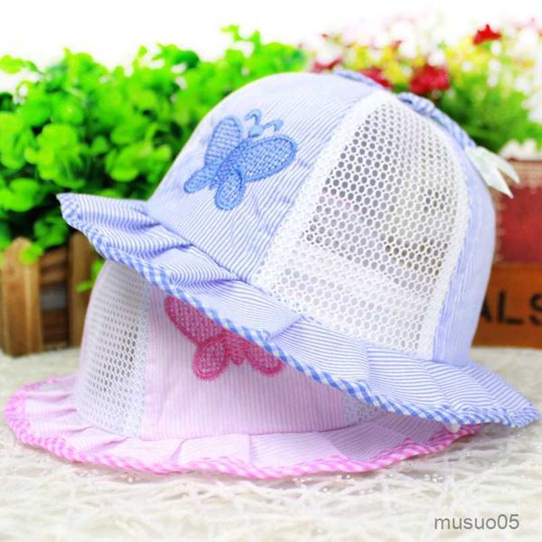 

caps hats kids girls bowknot pearl hat fashion baby bucket sun hat children summer floral hollow caps baby girls fisherman hat, Yellow