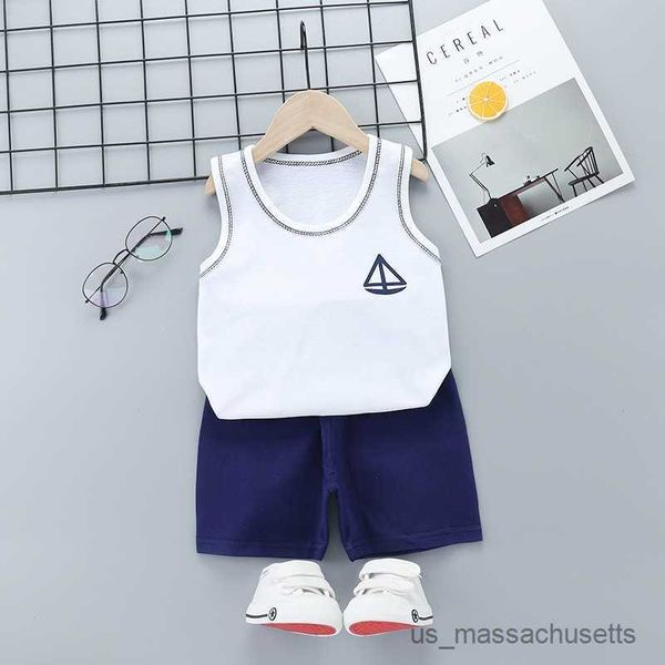 

clothing sets 1-6 age kids two-piece set print cartoon summer outfits casual boys sports suits children's clothes girls sets pure cotto, White