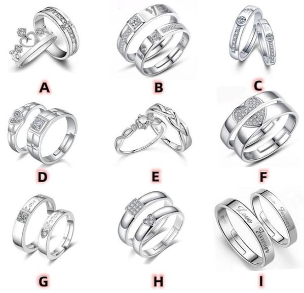 

couple love ring alloy ring for men and women jca01101236106861, Silver
