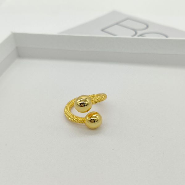

2023 luxury quality charm punkd opened ring in two colors plated have stamp special design ps7949a, Golden