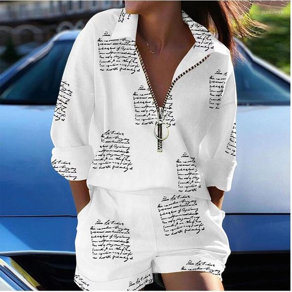 

women's tracksuits zipper suit sportswear women t-shirt shorts sets female summer casual short pants suits, Gray