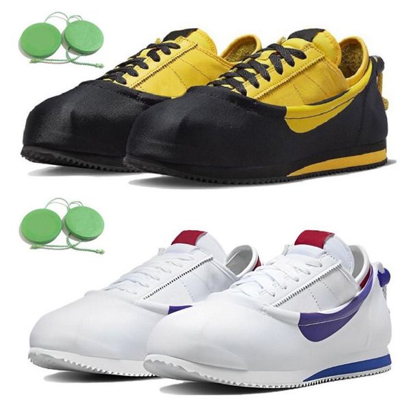 

clot x cortez men women running shoes sneaker bruce lee varsity maize clotez black white forrest gump game royal university red mens trainer