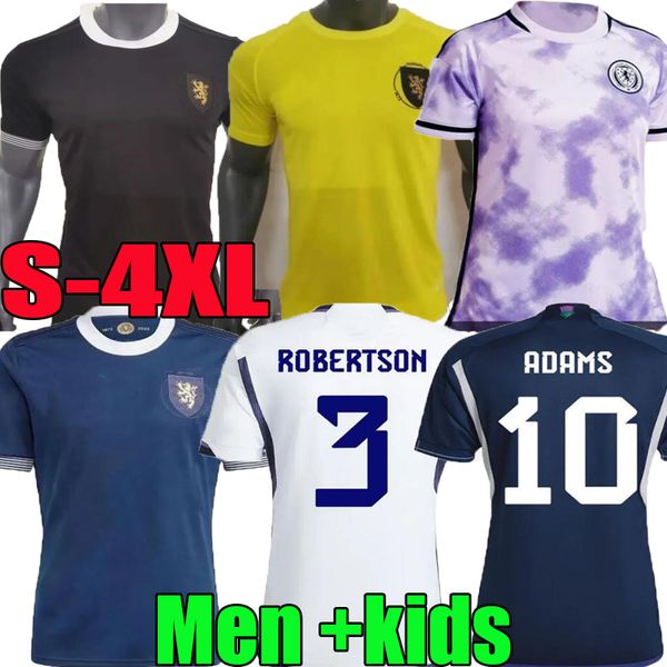 

xxxl 4xl 2023 scotland 150th anniversary soccer jerseys home special edition tierney adams football shirt christie mcgregor mcginn men kit k, Black;yellow