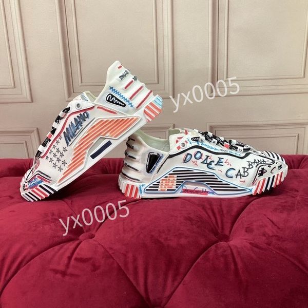 

fashion designer casual shoes white black sneakers leather trainer printed platform trainers shoes2023