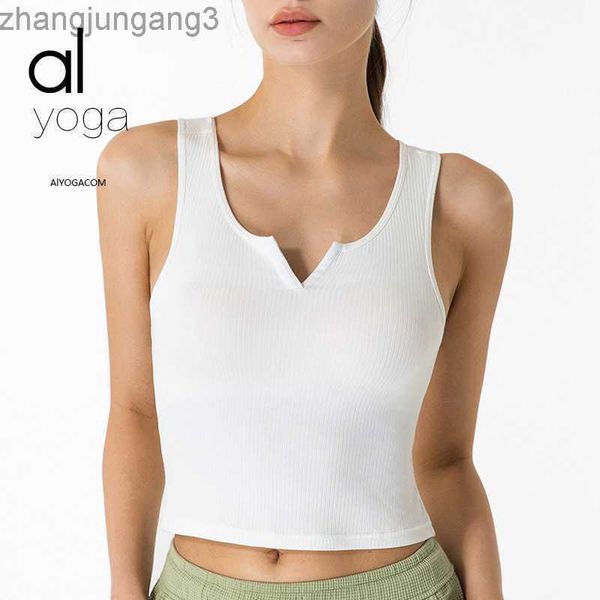 

desginer alo yoga new sports vest women's sports underwear shock-proof fitness bra suit, White