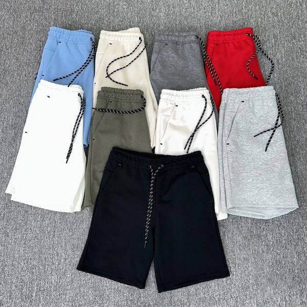 

summer mens shorts tech fleece designer letter flat shorts womens men casual elastic pants knee length oversized siize m-2xl, White;black