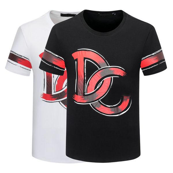 

luruxy plus tees men's t-shirt summer letter printing short fashion handsome short sleeve simple casual splice t-shirt half sleeve, White;black