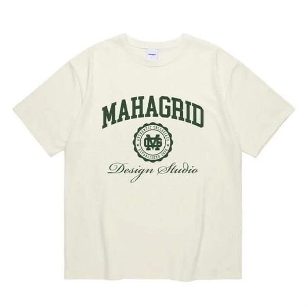 

white classic designer t shirt summer short sleeve mahagrid women tshirt tee