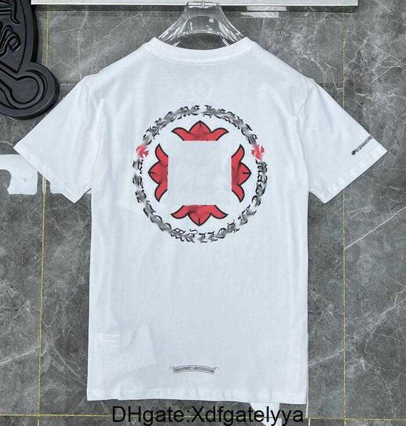 

2023mens classic t shirt heart fashion ch brand letter sanskrit cross pattern sweater t-shirts designers chromes pullover cotton chromees h, White;black