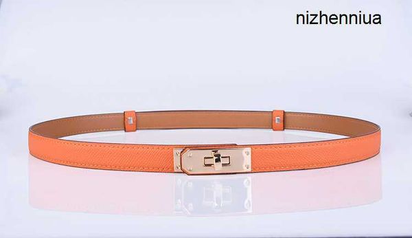 

hermm luxury belt fashion decorative dress accessories belt women s calfskin simple matching black orange red iyy6, Silver