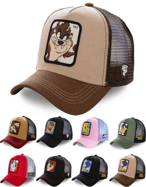 

ball cap daffy coyote mesh snapback taz road bunny baseball cap adjtable women men anime cartoon hat capslab drop1956067, Blue;gray
