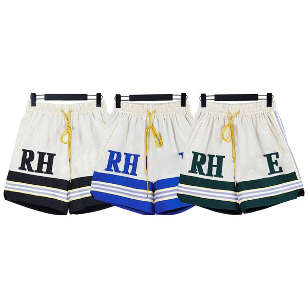 

men's shorts designer shorts summer style simple ribbon striped streetwear inside mesh long drawstring breeches, White;black
