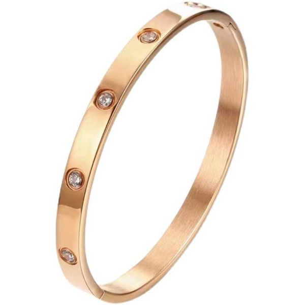 

designer new titanium steel bracelet versatile c card net red the same type of ins fashion women and men lovers light luxury large stainless, Black