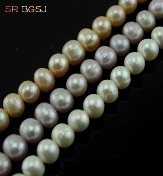 

sr natural 10mm nearly round freshwater pearl gemstone stone jewely beads strand 15quot t2005074299767, White