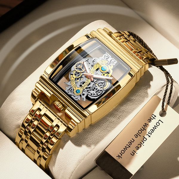 

wristwatches fashion men watch brand luxury sports quartz s watches steel waterproof hollow out wristwatch relogio masculino 230506, Slivery;brown