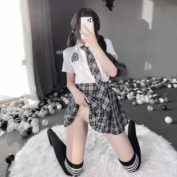 

nxy set paloli japanese student girls school uniform black white lingerie jk suit pleated skirt women night roleplay temptation outfits 2304, Red;black