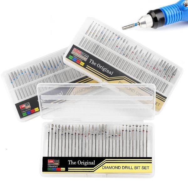 

nail art equipment 30 pcs diamond tungsten drill bits set carbide milling cutter manicure removing gel polish electric s accessories tools 2, Silver