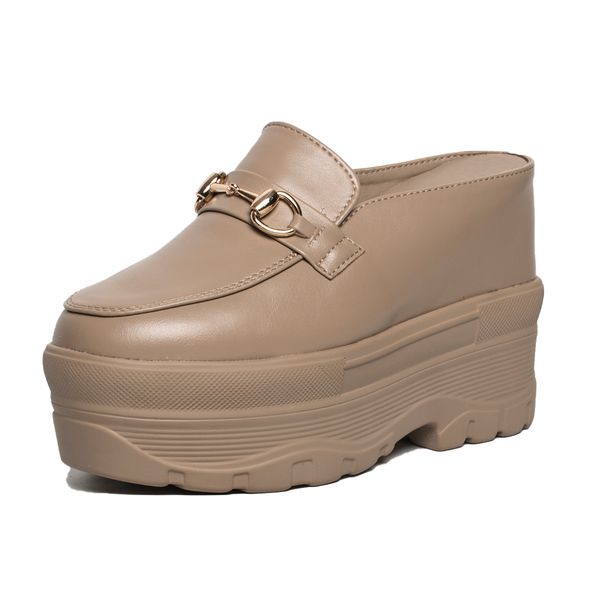 

fujin 10cm 12cm pu microfiber fashion height increasing buckle ladies casual platform wedge slippers women slip on females shoes, Black