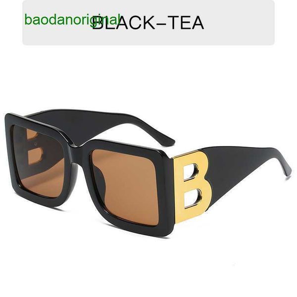 

burbrerys designer sunglasses 2023 new women's bline sunglasses large frame square men's trendy personalized ins xvva, White;black