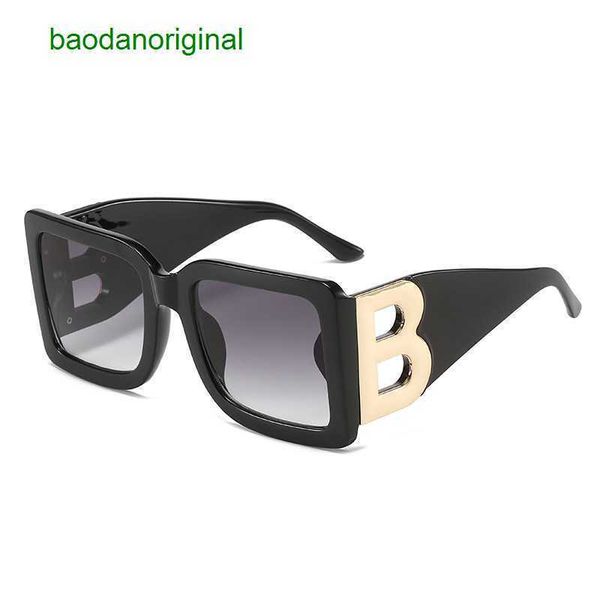 

burbrerys designer sunglasses trendy new large frame square sunglasses bleg personalized street pbetteros women's concave shape sun sha, White;black