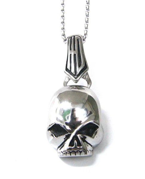 

5pcslot fast shipment polish 5 colors biker style skull pendant 316l stainless steel jewelry popular motorcycles pendant8224204, Silver