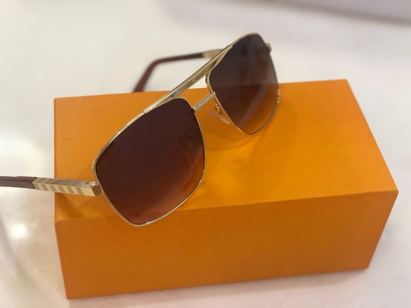 

Designer LOU VUT luxury cool sunglasses 2023 Classic Z0259E For Men Metal Square Gold Frame UV400 Unisex Vintage Style Attitude Protection Eyewear with original box