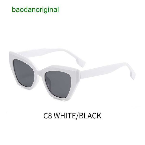 

burbrerys designer sunglasses fashionable new with the same cat eye small frame avantgarde light luxury sunglasses ins internet celebrity ru, White;black
