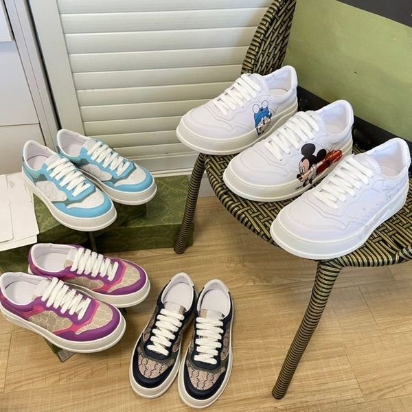 

designers printed embossed sneaker shoes men women casual shoe retro trainer thick bottom genuine leather classic canvas in beige and ebony, Black