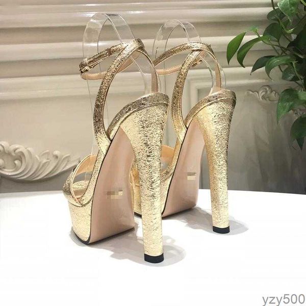 

2023 latest fashion women's sandals super high heel water table design comfortable genuine shoes luxurious atmosphere elegant'&#03, Black