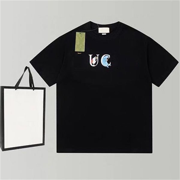 

23ss men's t-shirts designer bags luxury men's tees wear summer round neck sweat absorbing short sleeves outdoor breathable cotton, White;black