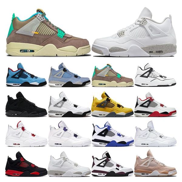 

2023 sport shoes for men with box racer blue boots 4s basketball mens shoes for men sneakers women athletic sport trainers size 36-47, Black