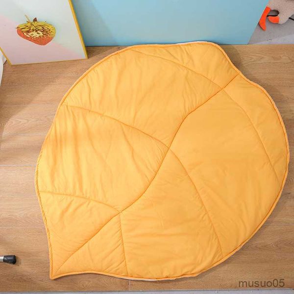 

rugs playmats solid kids carpet 98*98cm leaf shape home decor baby play patchwork girl blanket style rug 3cm thicken mat room new