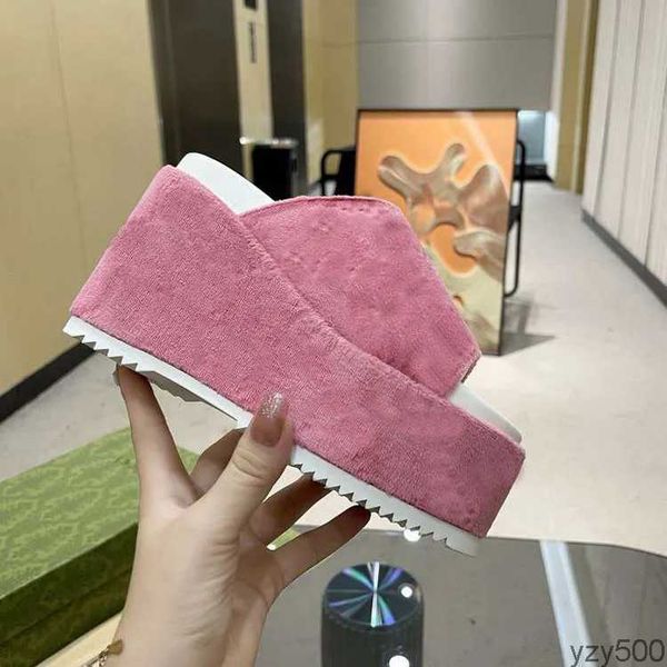 

classic platform sandals classic canvas men women slippers floral brocade slides platforms leather rubber flip flops mules shoes fashion lux, Black