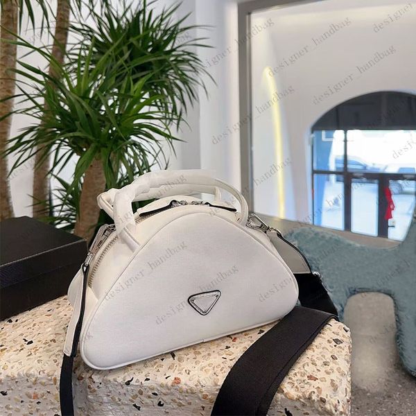 

leather luxury white designer bag crossbody shoulder bags nylon evening bags ins style triangle bags women handbag triangle purses fashion z