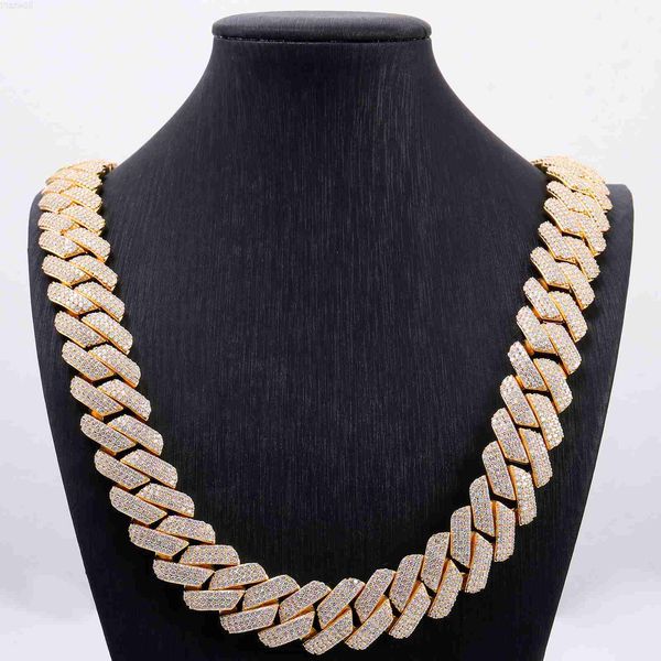 

luxury moissanite luxury 925 silver wholesale moissanite cuban link chain hip hop fine jewelry necklaces iced out chain