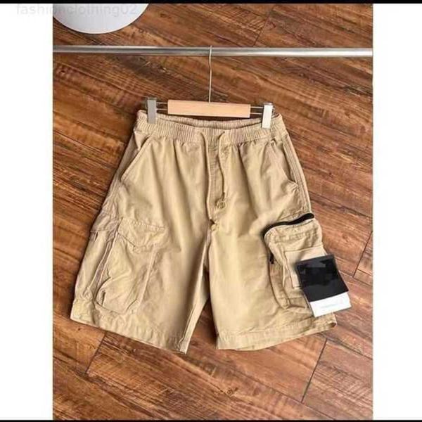 

men's pants mens shorts stones island designers cargo badge patches summer sweatpants sports trouser 2023ss big pocket overalls trouser, Black