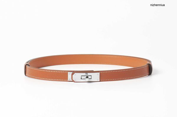

hermm luxury belt new women s cowhide belt skirt thin wait genuine leather decorative gift pant lco7, Silver