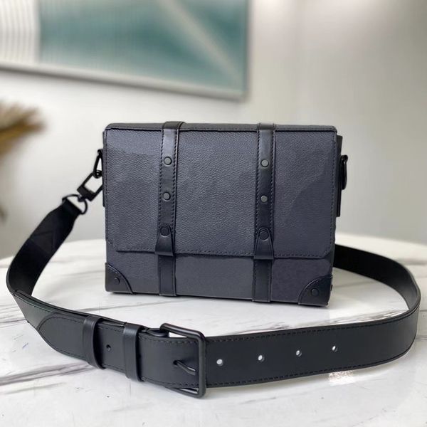 

trunk message bag original quality canvas leather luxury designer bag m45727 m57726 casual shoulder bags wallet cross body with box b130 bag