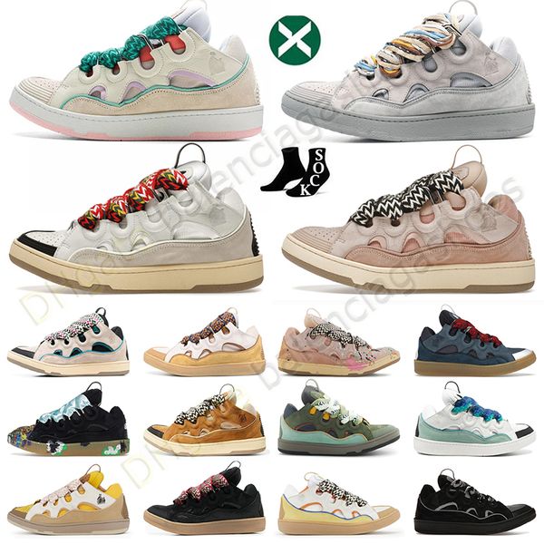 

designer mesh woven lace-up shoes style lanvns extraordinary embossed leather curb sneakers mens womens in nappa calfskin shoe rubber platfo