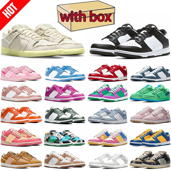 

sandals with box with box running shoes women sblow dunks sneaker white black panda triple pink grey fog sail mummy unc industrial blue ourd