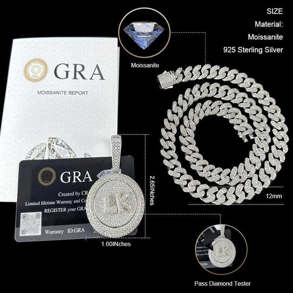 

hip hop jewelry 12mm white gold rose gold 18k gold plated iced out cz diamond prong cuban link chain necklace, Silver