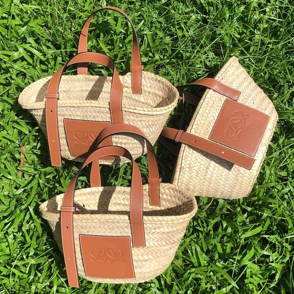 

raffia basket anagram shoulder straw a5 tote bag fold shopper men woman designer bags luxury weave hobo cross body clutch handbags gym beach