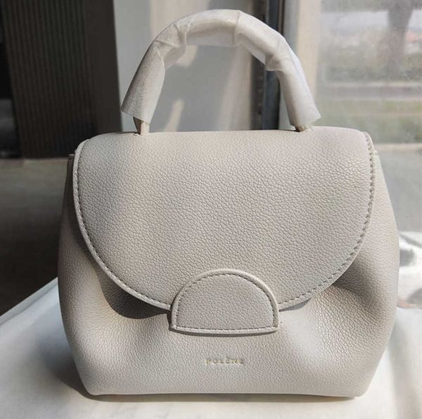 

shoulder bags french niche new polene bag cowhide fashion light luxury one portable poleno diagonal women's