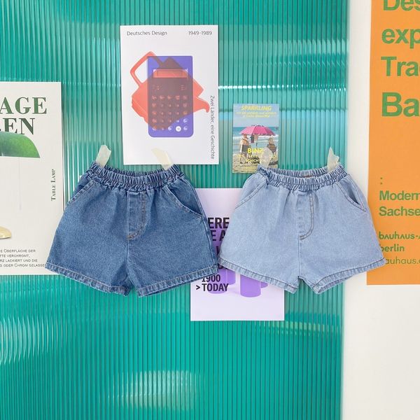 

shorts ins children's soft and trendy denim shorts summer cool wornout holes casual pants 230505, Black