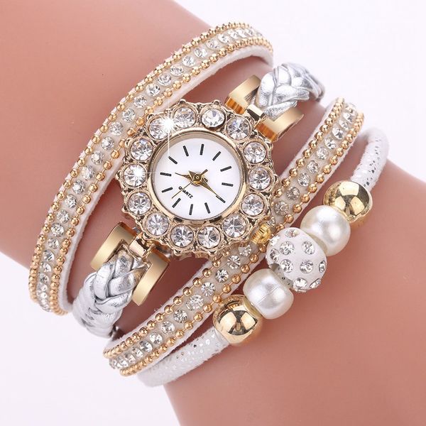 

womens watches luxury gold leather for pearls dress creative casual bracelet wristwatch clock gift relogio feminino 230506, Slivery;golden